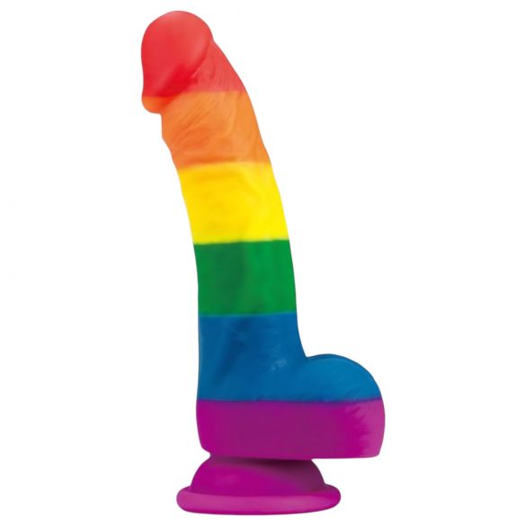 Prider - Aidon tuntuinen dildo 19cm (sateenkaari)