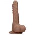 RealRock Dong 7 - aidon tuntuinen, kivinen dildo (17cm) - tumma luonnollinen