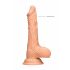 RealRock Dong 8 - Luonnollinen, kiveksikäs dildo (20cm) - luonnollinen