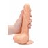 RealRock Dong 8 - Luonnollinen, kiveksikäs dildo (20cm) - luonnollinen