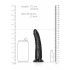 RealRock Slim realistinen dildo - 15,5cm (musta)