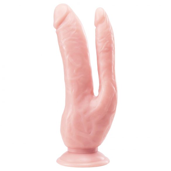 Dr. Skin 8 - Luonnollinen kaksoisdildo, jossa imukuppi