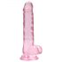 REALROCK - läpikuultava realistinen dildo - pinkki (17cm)