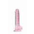 REALROCK - läpikuultava realistinen dildo - pinkki (17cm)