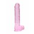 REALROCK - läpinäkyvä realistinen dildo - pinkki (22 cm)