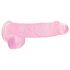 REALROCK - läpinäkyvä realistinen dildo - pinkki (15 cm)