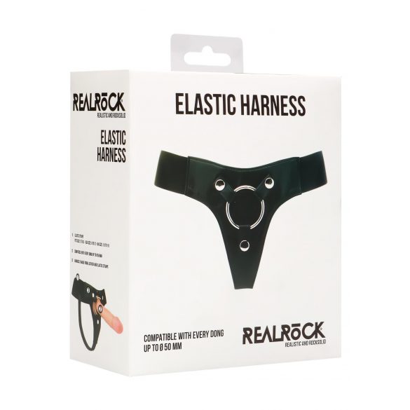 REALROCK joustava - unisex strap-on alushousut (musta)