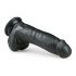 Easytoys - Mustapohjainen kivipallo-dildo (20cm)