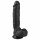 Easytoys - kiinnittyvä, kiveksillä varustettu dildo (22,5 cm) - musta