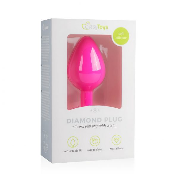 Easytoys Diamond - pinkki jalokivianustappi (keskikoko)