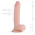 Realistinen Glynn -aidonnäköinen dildo 25cm (naturaali)