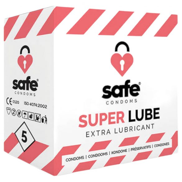 SAFE Super Lube - ekstra liukaskondomi (5 kpl)