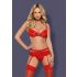 Obsessive Heartina - Lingerie Set (Red)  - L/XL